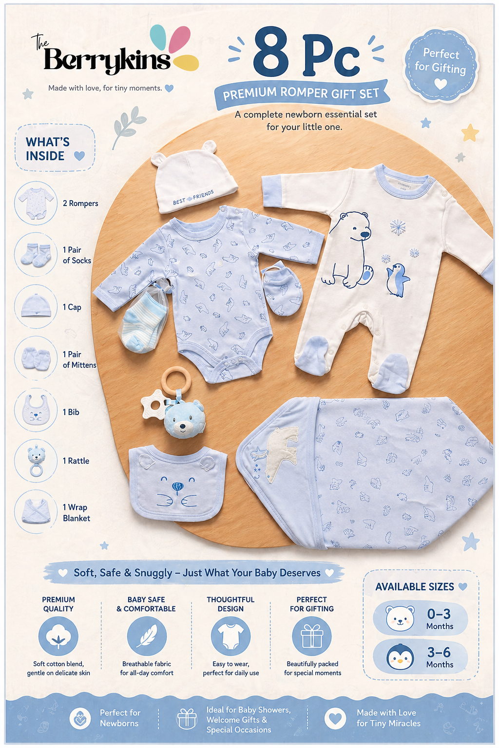8 Pc New Born Gift Set
