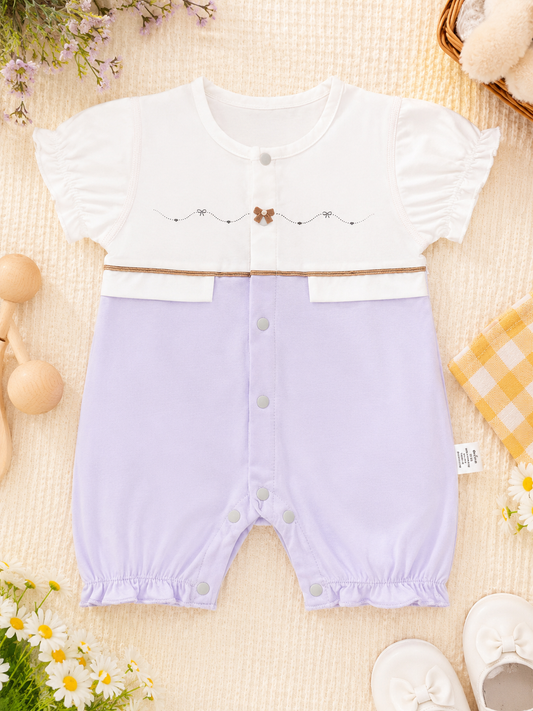 Double Shade Purple White Romper
