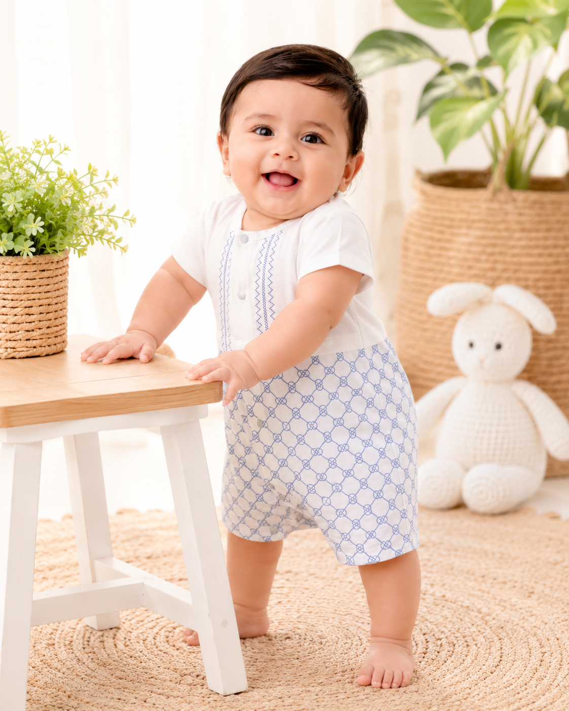 Blue Stripped Romper